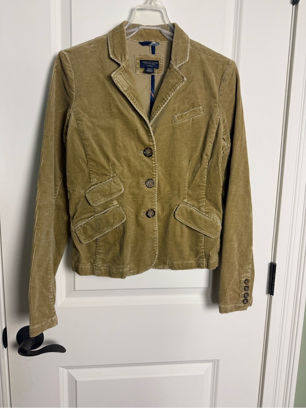 American Eagle Outfitters Tan Corduroy Tailored Blazer